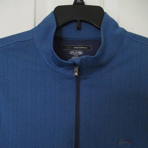 Greg Norman Play Dry Mens Sleeveless Blue 1/4 Zip Golf Sweater Vest NWOT - XL - Picture 2 of 2